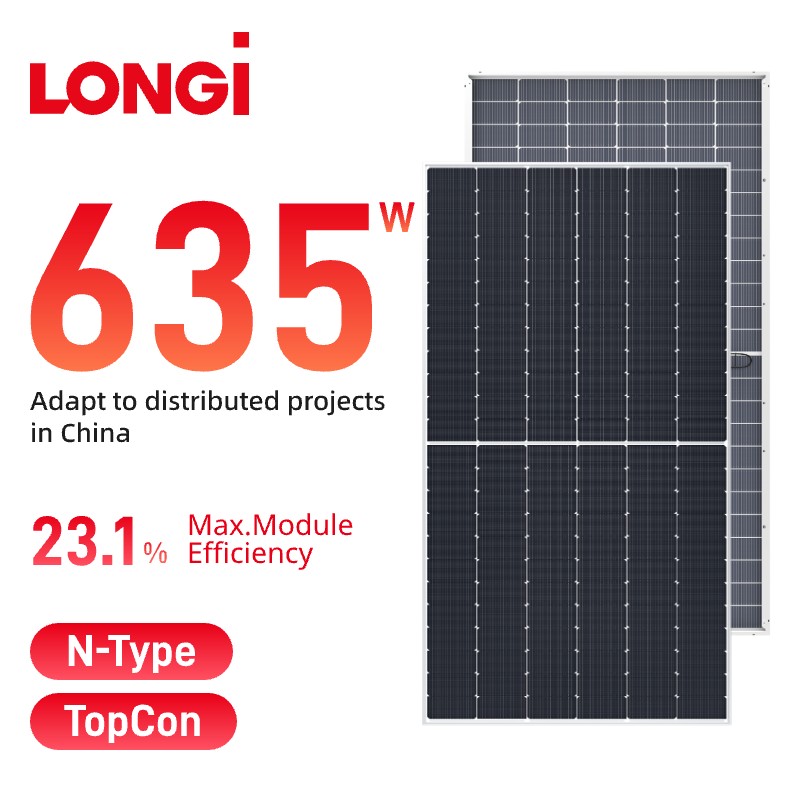 Painel solar bifacial LONGi Hi-MO7 615-645w LR5-78HGD
