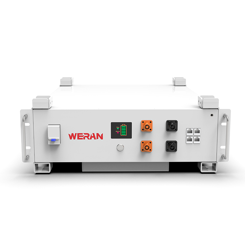 Bateria de rack WERAN WRL-48100RW 51,2V 100Ah LiFePO4 (5,12kWh) - 8000 ciclos, CAN/RS485, ESS doméstico empilhável