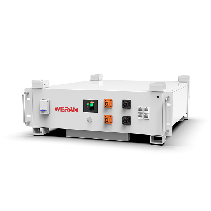 Bateria de rack WERAN WRL-48100RW 51,2V 100Ah LiFePO4 (5,12kWh) - 8000 ciclos, CAN/RS485, ESS doméstico empilhável