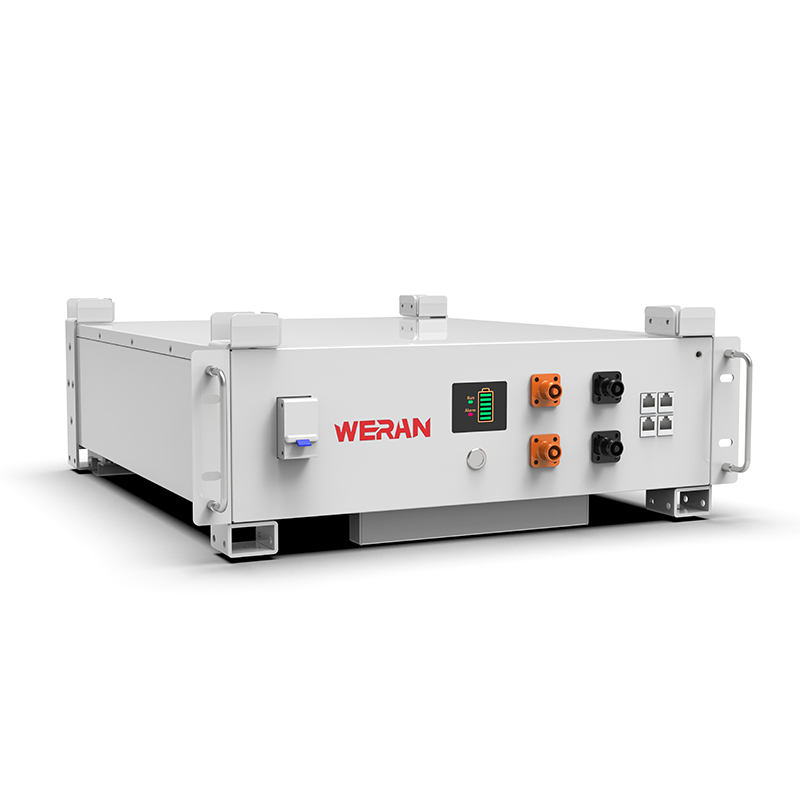 Bateria de rack WERAN WRL-48100RW 51,2V 100Ah LiFePO4 (5,12kWh) - 8000 ciclos, CAN/RS485, ESS doméstico empilhável