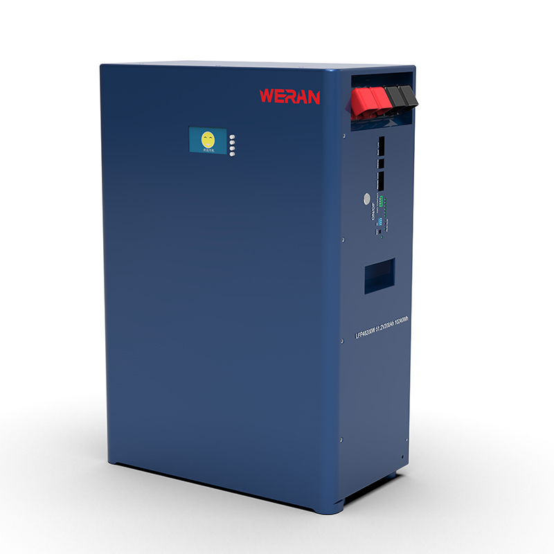 WERAN WRL-48100WB 51,2 V 100Ah Bateria LiFePO4 montada na parede (5,12 kWh) - IP65, 6000 ciclos, armazenamento solar doméstico externo