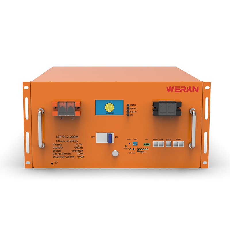 Bateria de rack WERAN WRL-48200RO 51,2V 200Ah LiFePO4 (10,24kWh) - 8.000 ciclos, alta corrente, armazenamento solar modular