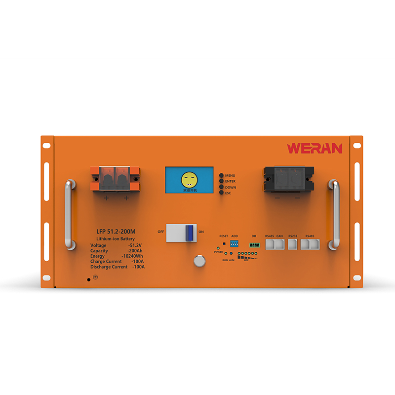 Bateria de rack WERAN WRL-48200RO 51,2V 200Ah LiFePO4 (10,24kWh) - 8.000 ciclos, alta corrente, armazenamento solar modular