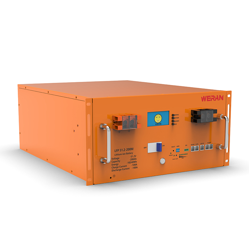 Bateria de rack WERAN WRL-48200RO 51,2V 200Ah LiFePO4 (10,24kWh) - 8.000 ciclos, alta corrente, armazenamento solar modular