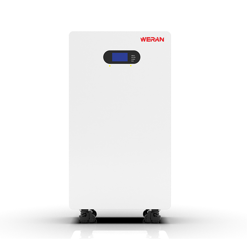 Bateria WERAN WRL-48200UW 51,2V 200Ah LiFePO4 (10,24kWh) - IP65 com rodas / montagem em parede, armazenamento solar empilhável de 48V
