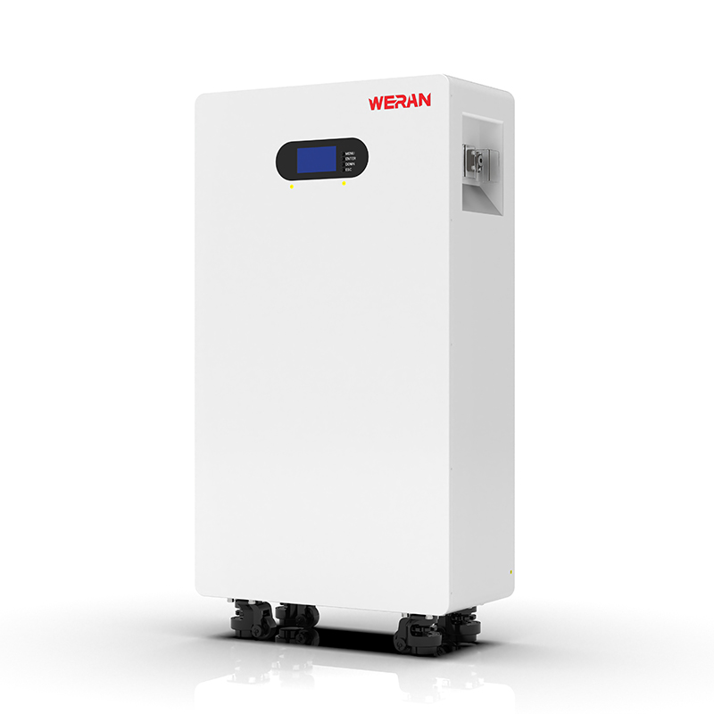 Bateria WERAN WRL-48200UW 51,2V 200Ah LiFePO4 (10,24kWh) - IP65 com rodas / montagem em parede, armazenamento solar empilhável de 48V