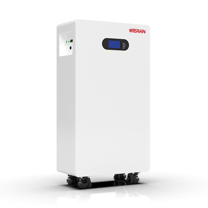 Bateria WERAN WRL-48200UW 51,2V 200Ah LiFePO4 (10,24kWh) - IP65 com rodas / montagem em parede, armazenamento solar empilhável de 48V