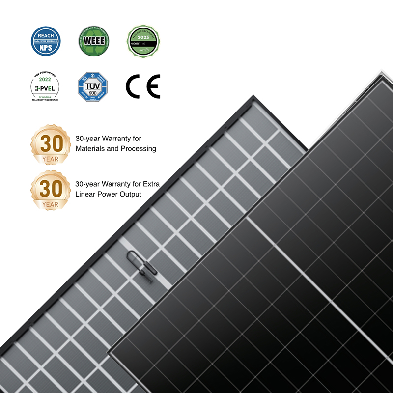 WERAN EcoLife 480-490W Painel solar BC de vidro duplo LR7-54HJD Módulo fotovoltaico residencial de última geração
