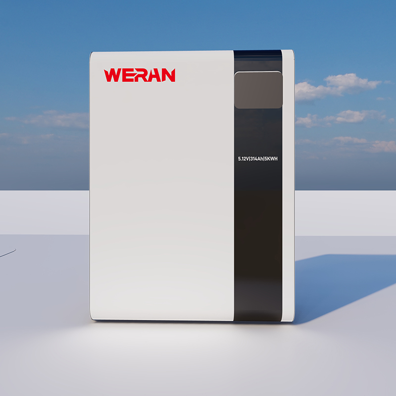 Bateria LiFePO4 montada na parede WERAN 51,2V 100Ah 5,12kWh para armazenamento residencial de energia solar